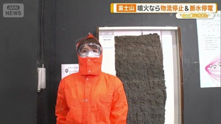 外出時はゴーグル、マスク、長靴などの完全防備