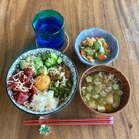 PINKY『暑い時のご馳走、ネバネバ丼』