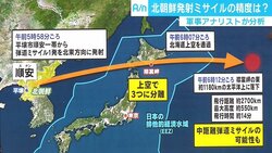 北朝鮮ミサイル複数の弾頭の可能性　軍事アナリスト「ミサイル開発が新しい段階に進んだ危険性がある」