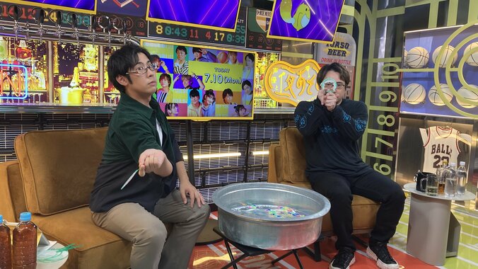 安元洋貴と白井悠介が激レアスポーツ「ビアポン」に挑戦…煽り合戦に！？ 1枚目