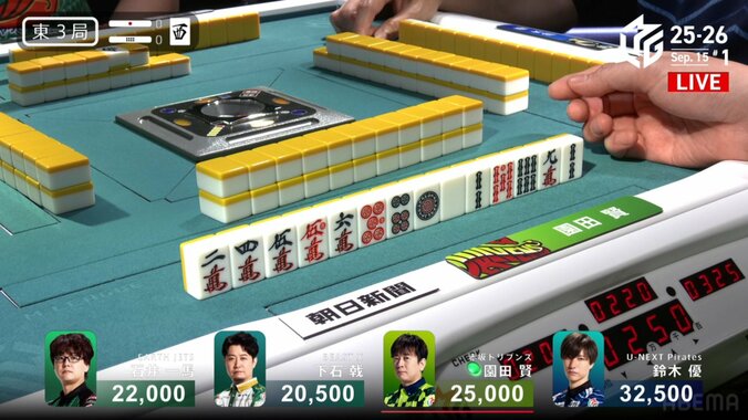 眩しい！赤3枚入りの絶好配牌