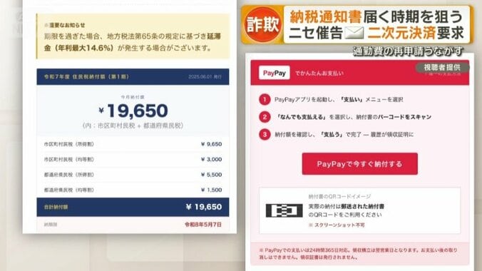 「市区町村役場　住民税納付催告通知」