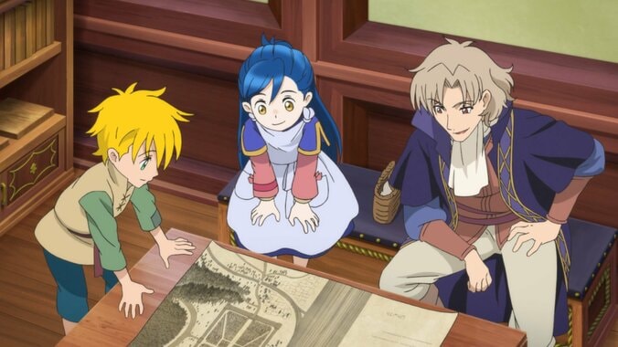 アニメ「本好きの下剋上」第9話先行カット＆あらすじ解禁 マインが作る髪飾りを欲しがるギルド長の孫娘だったが… 4枚目