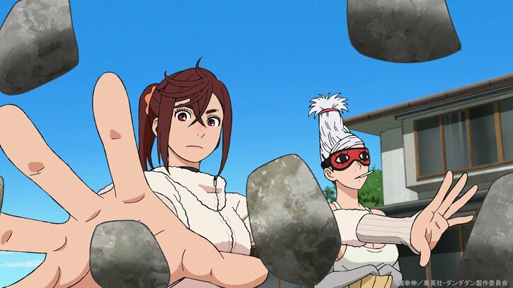 アニメ『ダンダダン』モモ(綾瀬桃)、星子、場面カット1