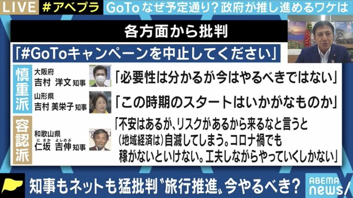 「今やらなければ旅行業界の解雇が一気に進む」「来週には中止が決まるのではないか」“Go To キャンペーン”の是非めぐって激論