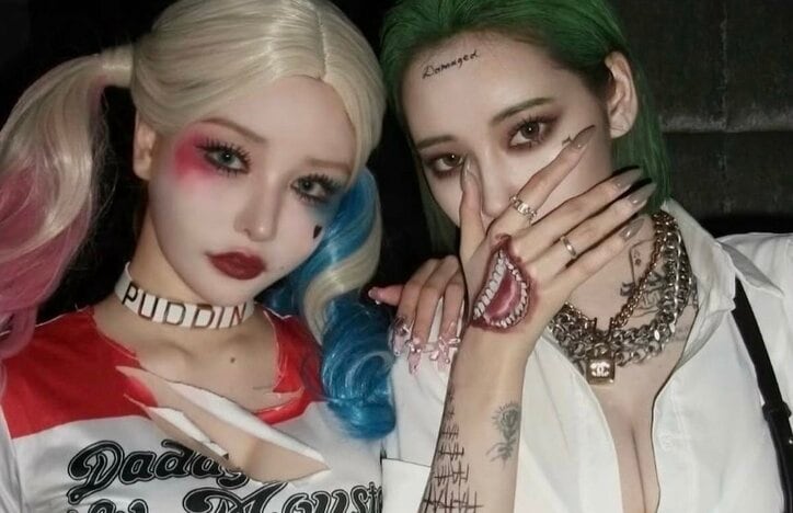 【写真・画像】圧巻ボディの美人ギャル、胸元大胆なジョーカー姿を披露 戦慄かなのはハーレイ・クイン　1枚目