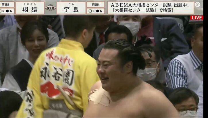 珍手に敗れた“業師”「笑っちゃってるやんw」激闘後の清々しい姿に相撲ファンがツッコミ