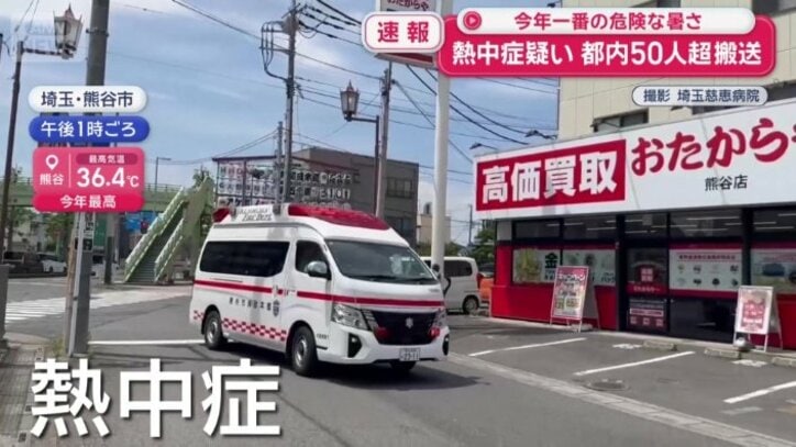嘔吐と歩行困難の症状が出たため搬送された