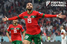 GKの上から！？ モロッコ代表FWのゴールが凄すぎる！ 高打点から叩き込んだヘディング弾