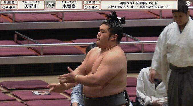 これが元関取の意地！ “規格外”の197センチ新人力士を撃破 土俵外に“裏返って”吹っ飛ぶ衝撃決着に館内どよめき 4枚目