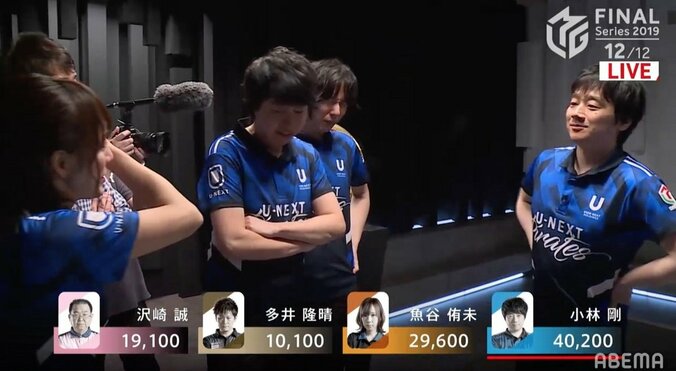 Mリーグ2019シーズン、U-NEXT Pirates初優勝！最終日、石橋・小林2連勝で大逆転／麻雀・Mリーグ 2枚目