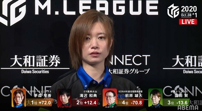 緊張ってなんですか？天才・茅森早香が自身開幕勝利でニッコニコにファンからも「ω」マーク／麻雀・Mリーグ 2枚目