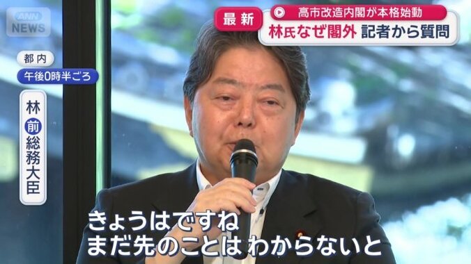 自民党総裁選への意欲を問われた林前総務大臣