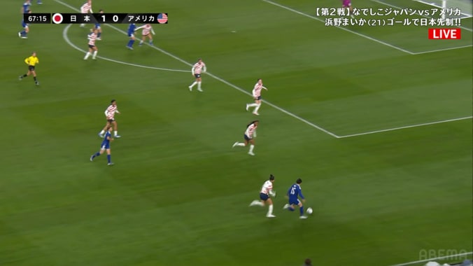 「世界クラスだ」なでしこ藤野あおば、“絶品ドリブル”で米国スターを翻弄！「ロッドマンも止められない」「上げ切れるの流石」 3枚目