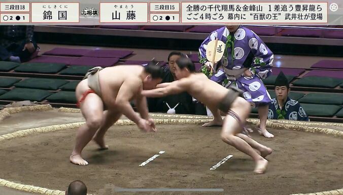 【写真・画像】「腕折れそう」だけど…“一般人の体型”超細身力士、体重2倍以上の巨漢を豪快投げ 館内どよめき「あれで勝つんか」　1枚目