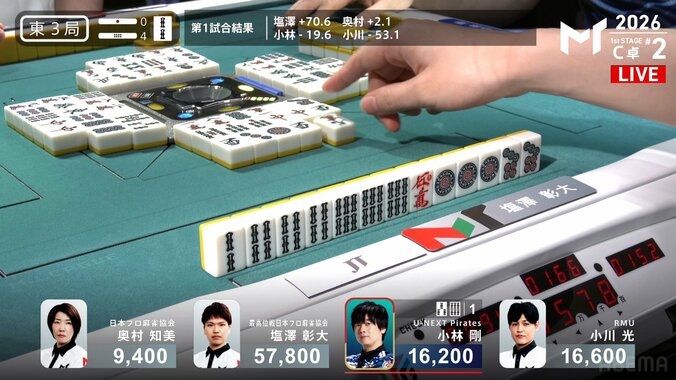 めったに見られない“五暗刻”