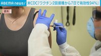 【映像】ワクチン接種 2回目から7日で「有効性94%」 米CDC