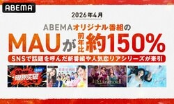 ABEMAオリジナル番組、4月の月間視聴者数が前年比約150％に伸長 10周年記念番組やリアリティーショーが好調