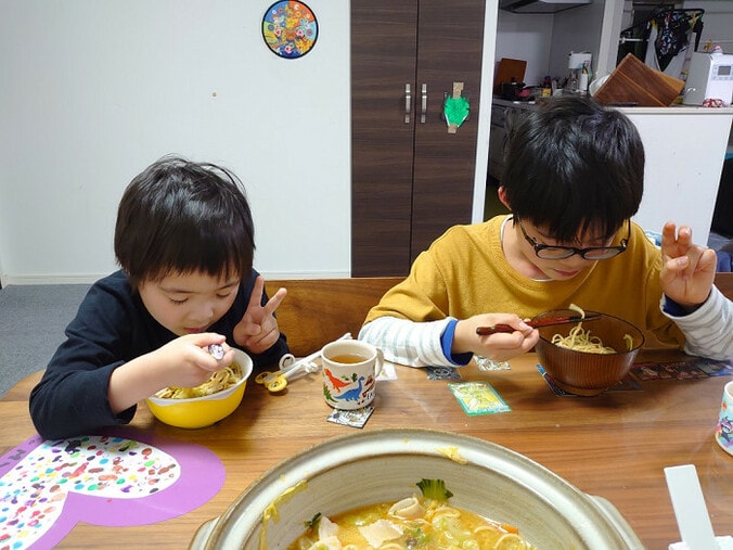  山田花子、息子達が夢中で食べた夕飯「味噌味は初めて！！」  1枚目