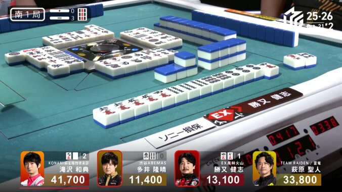 決断が呼んだ一発跳満ツモ！勝又健志の好プレー