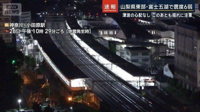 【地震情報まとめ】山梨県で震度6弱　“富士山の火山活動に異常なし”　県道で落石発生か 8枚目