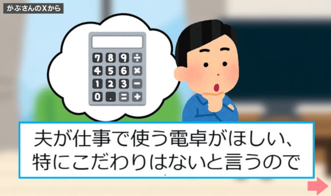 夫のために作ったキラキラ“デコ電卓”