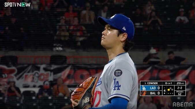 思わず「叫ぶ」大谷翔平　3回、無失点に抑えるも“感情爆発” マウンドを降りて珍しく吠える 4枚目
