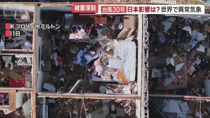 中がむき出しの状態に