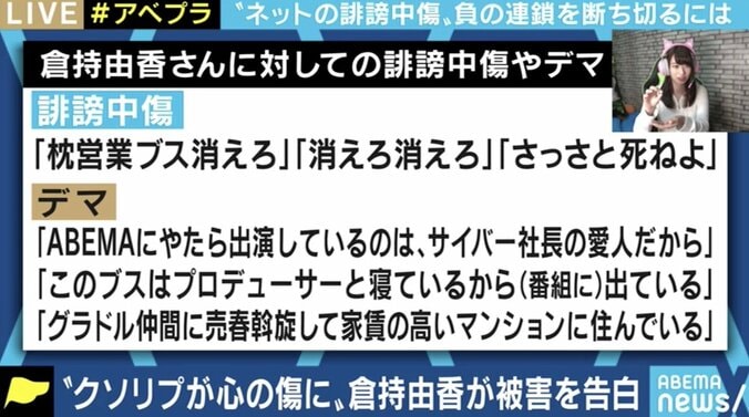 「藤田社長とはお会いしたこともないのに…」悪質なデマや誹謗中傷に悩まされた倉持由香、それでも「実名化には反対」 2枚目