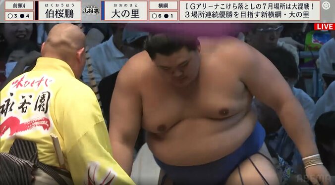 何度も大の里をかすめた座布団