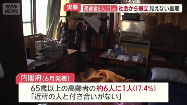 高齢者の6人に1人が地域社会から孤立