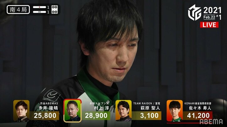 “沈黙の2分間”にファンも「これは寿人の名試合」と興奮 佐々木寿人、苦悩の大長考に解説者も「二度と見られない」／麻雀・Mリーグ