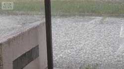暑さから一転…大粒の“雹”　各地で今季初の“ゲリラ雷雨”も