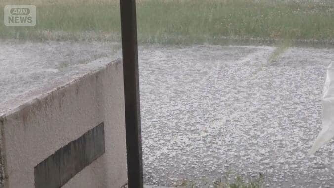 暑さから一転…大粒の“雹”　各地で今季初の“ゲリラ雷雨”も 1枚目