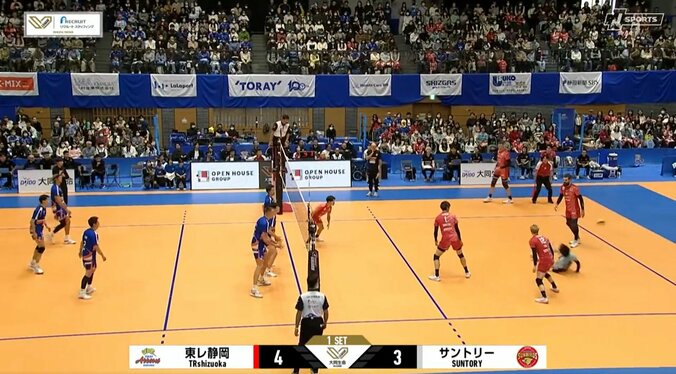 リベロの手前で急激に変化