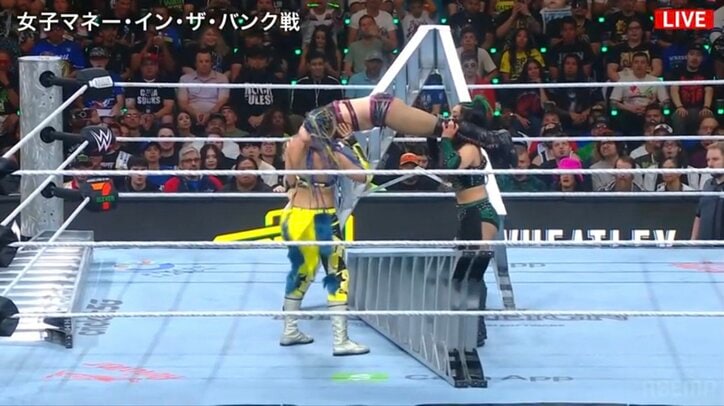 【映像】これは痛い…美女レスラーが“はしご”で股を強打し悶絶