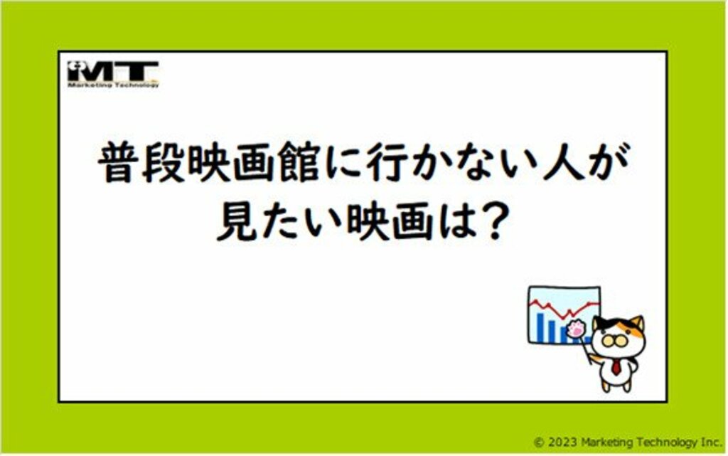 “普段映画館に行かない人が見たい映画”に関する調査 「イコライザー THE FINAL」「ゴジラ-1.0」などが上位にランクイン