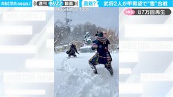 甲冑姿の武将が雪合戦で対決→合戦どころか「だいぶ平和w」でほっこり