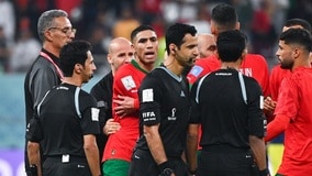 W杯モロッコ選手、3位決定戦の主審に激怒！FIFA会長にも八つ当たりでキレる