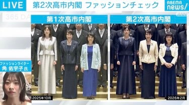 高市総理＝90点、小野田大臣＝70点、片山大臣＝60点…ファッション 