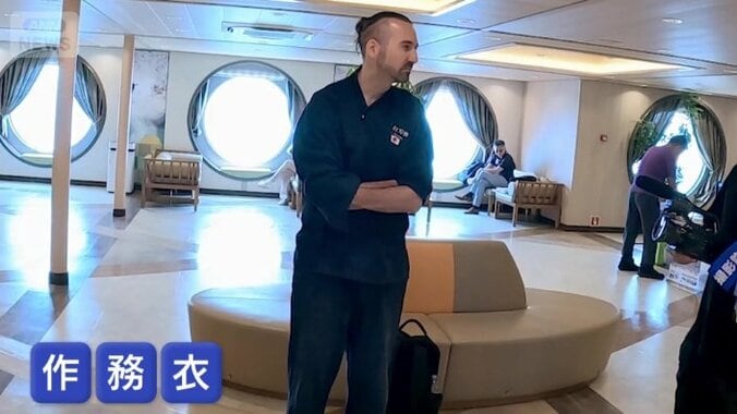 作務衣姿の外国人