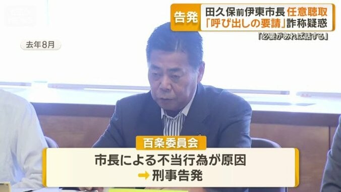 百条委員会が刑事告発