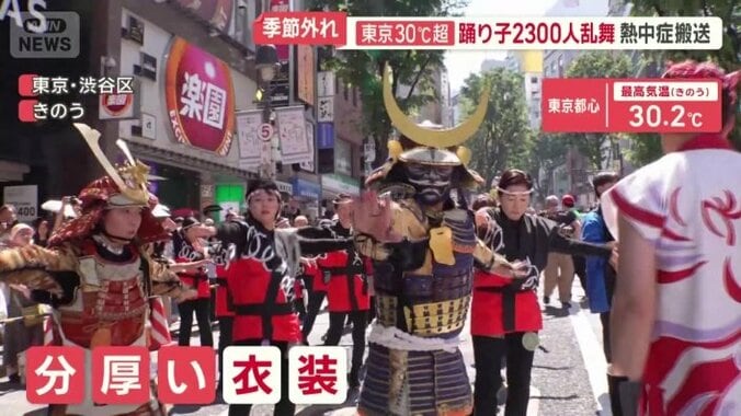 分厚い衣装の人も