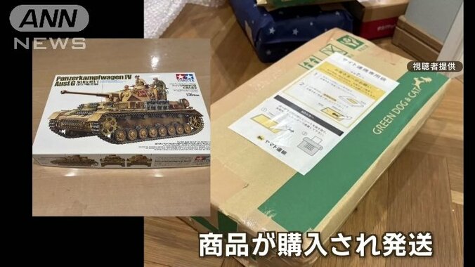 商品が購入され発送