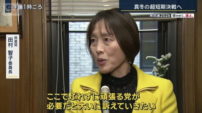 共産党　田村智子委員長