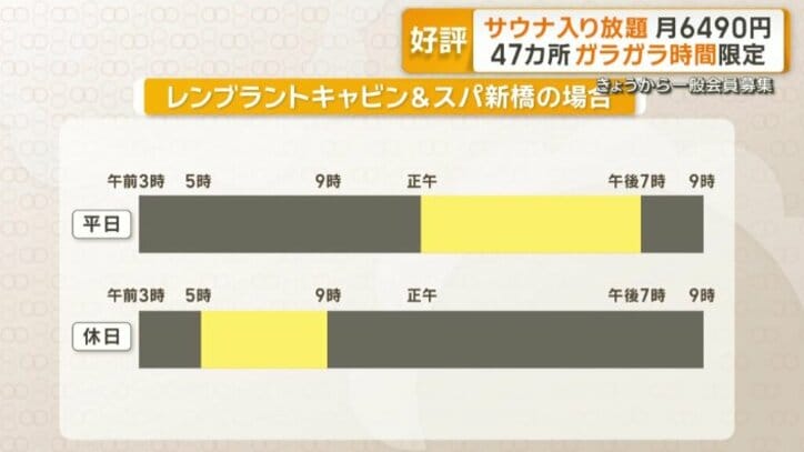 レンブラントキャビン＆スパ新橋の場合