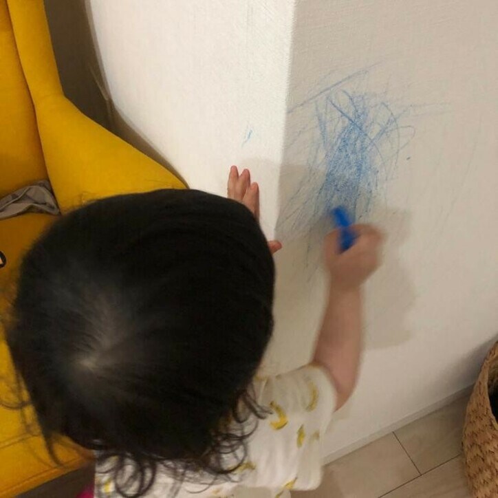  平野ノラ、娘が家中に落書きをする様子を公開「アート作品になりつつある」 