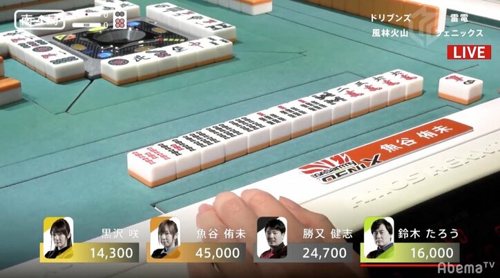 半袖魅惑のマーメイド　魚谷侑未が強敵3選手破り復活トップ／麻雀・大和証券Mリーグ