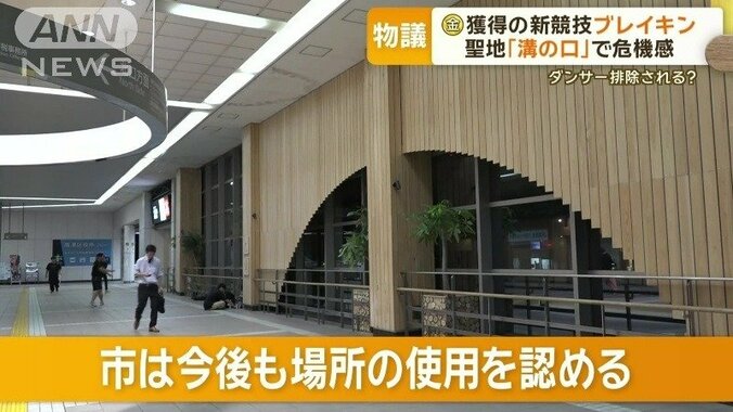 市は今後も場所の使用を認める考え