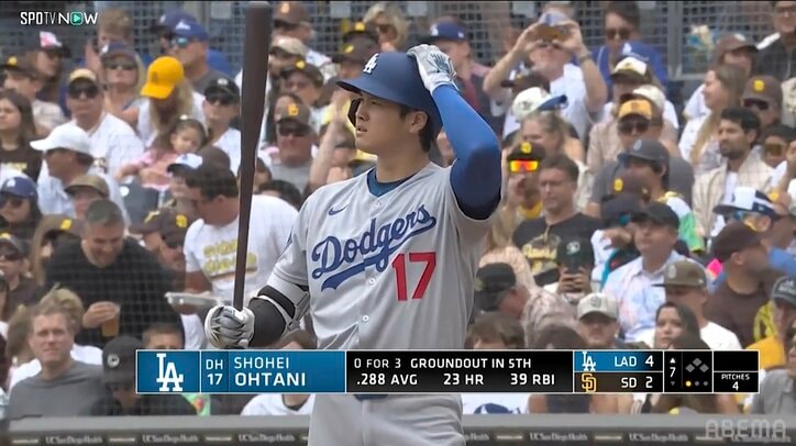 【写真・画像】ド軍ベンチ沈痛…大谷翔平、“快速”三塁打も足を引き摺る「送球が左足首のあたりに当たった」現地放送局が指摘したアクシデントの決定的場面　1枚目